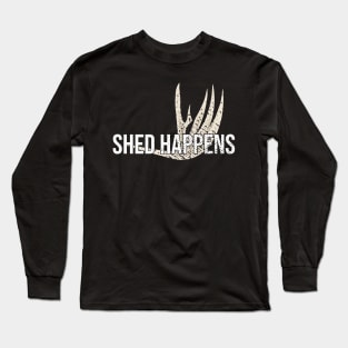 Shed Happens Hunting Deer antler Long Sleeve T-Shirt